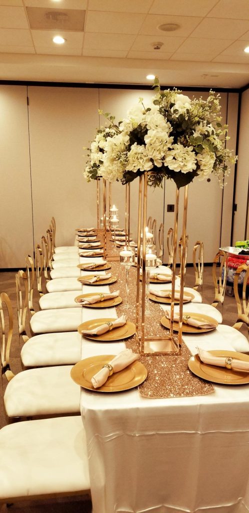 Elegant dining table arrangement