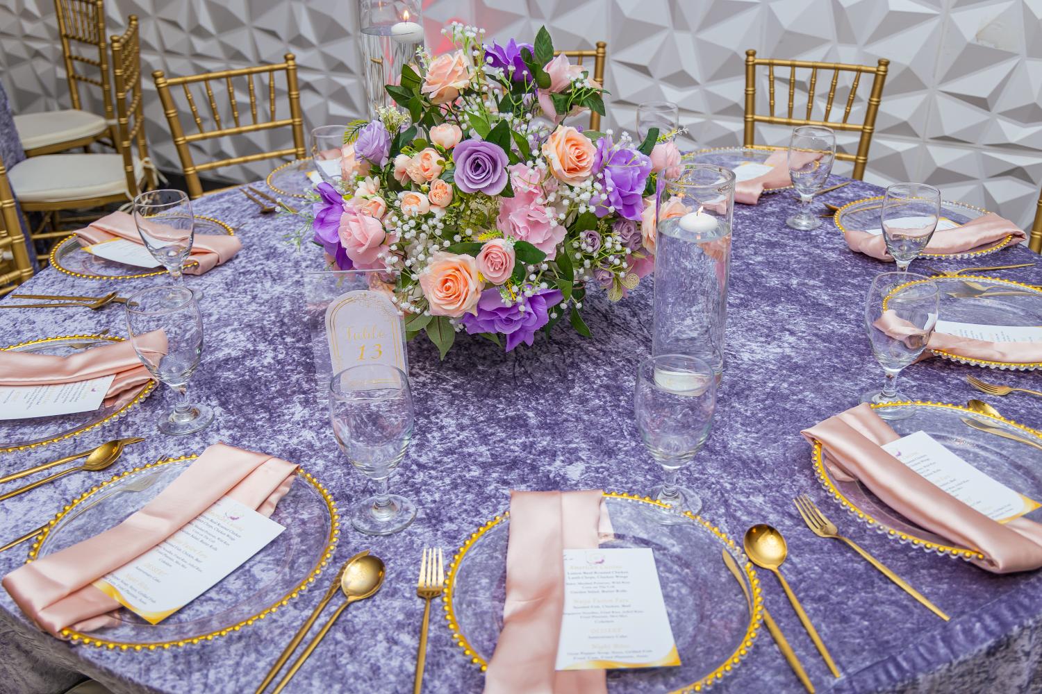 Elegant dining table setup